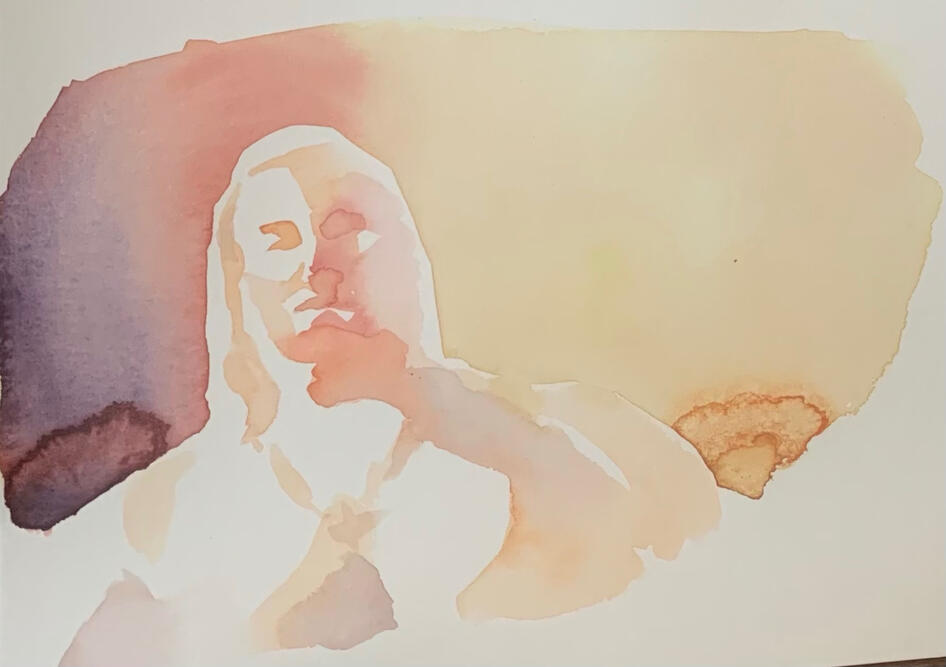 5 min, watercolor